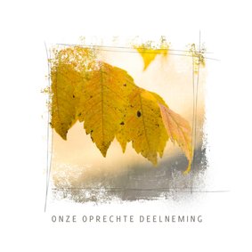 Condoleancekaart blad herfst geel