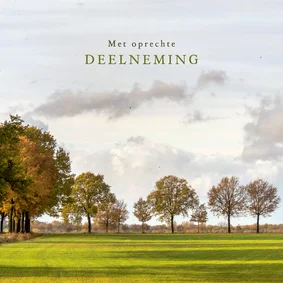 Condoleancekaart bomen in een herfstlandschap