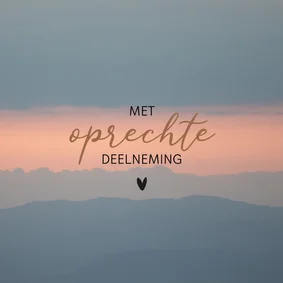 Condoleancekaart - Foto zonsondergang