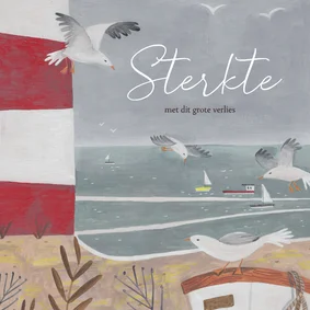 Condoleancekaart meeuwen boven de zee