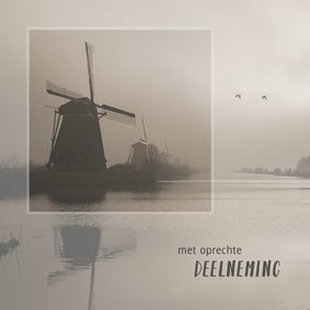 Condoleancekaart met molens