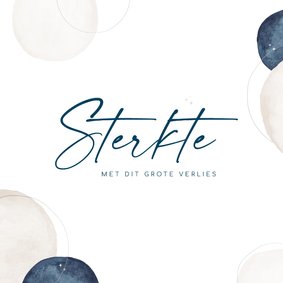 Condoleancekaart met stijlvolle kleuren, sterkte