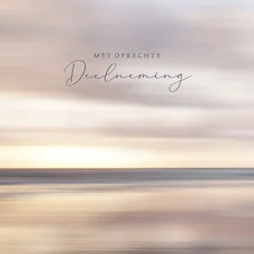 Condoleancekaart Noordzee strand abstract met deelneming