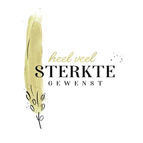 Condoleancekaart sterkte natuur veer