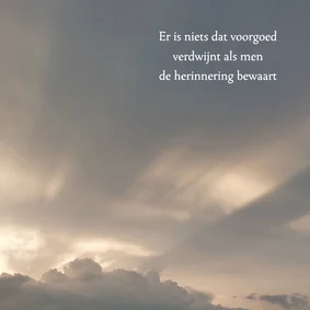 Condoleancekaart - Zonnestralen achter de wolken
