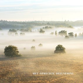 Condoleancekaart zonsopkomst op de hei