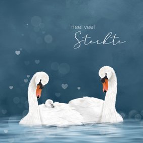Condoleancekaarten stilgeboren zwanen met pul