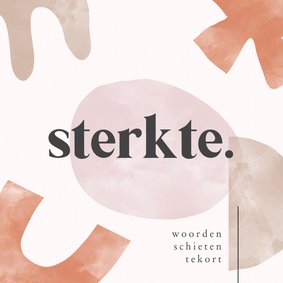 Condoleancekaartje sterkte met abstracte vormen