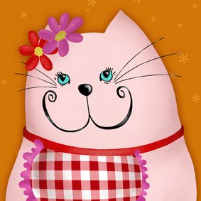 Dierenkaart - Mama kat
