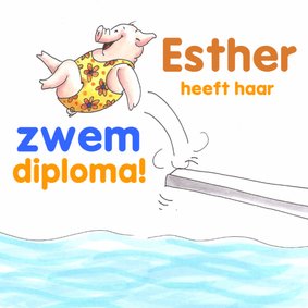 Diploma zwemmen meisje