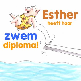 Diploma zwemmen meisje