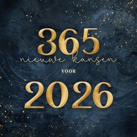 Donkerblauwe zakelijke kaart 365 nieuwe kansen voor 2026