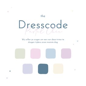Dresscode bruiloft simpel met kleine hartjes