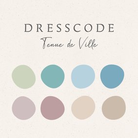 Dresscode kaartje bruiloft met papier textuur