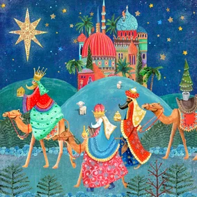 Drie Koningen kerstkaart
