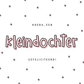 Feliciatie kleindochter hip met confetti