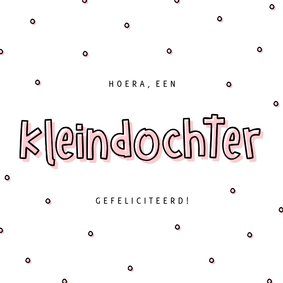 Feliciatie kleindochter hip met confetti