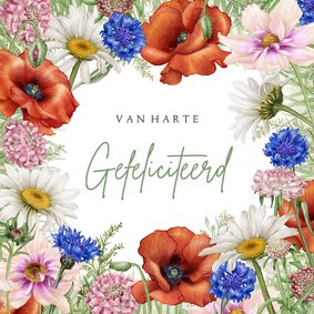 Felicitatie algemeen bloemen