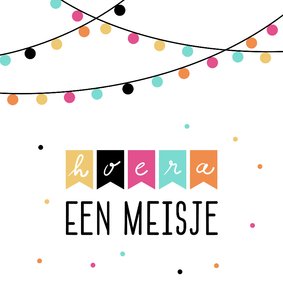 Felicitatie - Bolletjes slinger meisje