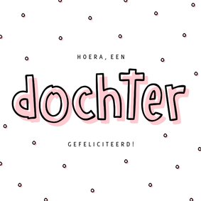 Felicitatie dochter hip met confetti