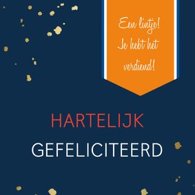 Felicitatie Een lintje gekregen