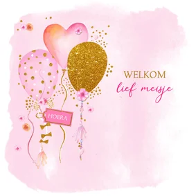 Felicitatie geboorte ballonnen