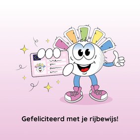 Felicitatie Gefeliciteerd met je Rijbewijs