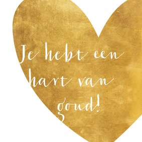 Felicitatie hart van goud