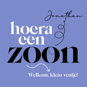 Felicitatie Hoera een zoon