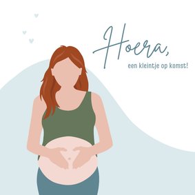 Felicitatie illustratie zwangere vrouw