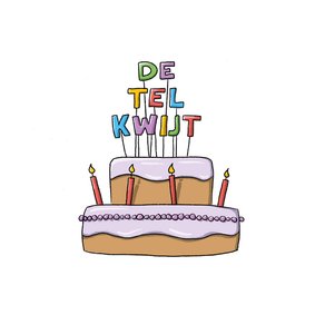 Felicitatie kaart de tel kwijt kaart voor een verjaardag