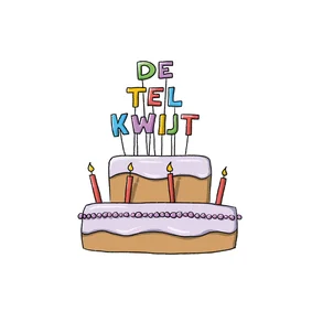 Felicitatie kaart de tel kwijt kaart voor een verjaardag