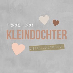 Felicitatie kleindochter kalk 