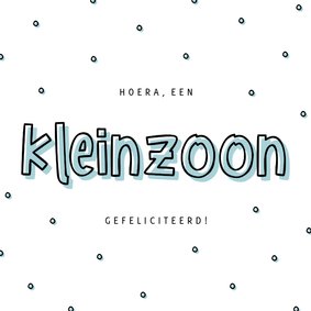 Felicitatie kleinzoon hip met confetti