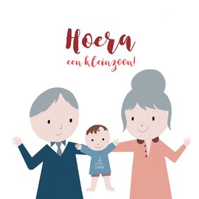 Felicitatie kleinzoon illustratie