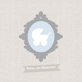 Felicitatie kleinzoon stofprint