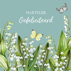 Felicitatie lelietjes van dalen