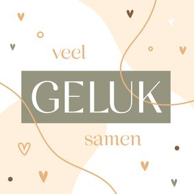 Felicitatie veel geluk samen hip abstract