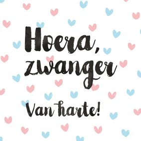 Felicitatie zwanger hartjes