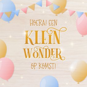 Felicitatie zwangerschap hoera een klein wonder op komst