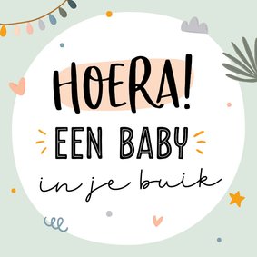 Felicitatiekaart baby in je buik