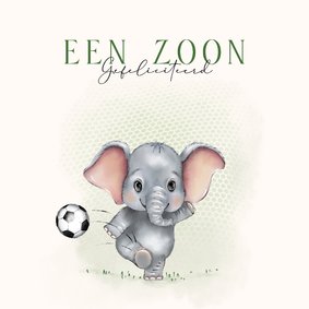 Felicitatiekaart geboorte zoon voetbal