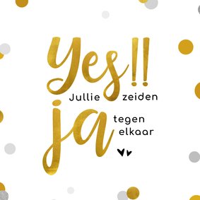 Felicitatiekaart getrouwd met confetti