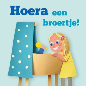 Felicitatiekaart Hoera een broertje!