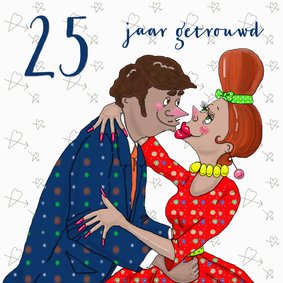 Felicitatiekaart huwelijksjubileum echte liefde