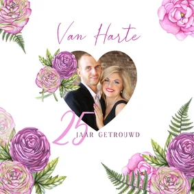 felicitatiekaart huwelijksjubileum ranonkel jubileum