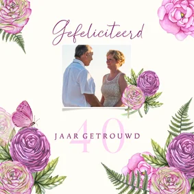Felicitatiekaart huwelijksjubileum ranonkels