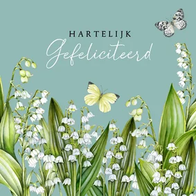 Felicitatiekaart lelietjes van dalen