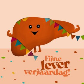 Felicitatiekaart leververjaardag transplantatie