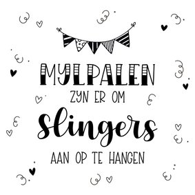 Felicitatiekaart mijlpalen en slingers